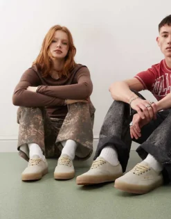 Vans Authentic Suede Trainers With Crepe Sole In Beige For Unisex -Kidivita Store 208060791 1 beige 1