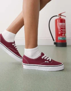 Vans Authentic Colour Theory Trainers In Dark Pink For Unisex