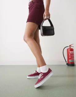 Vans Authentic Colour Theory Trainers In Dark Pink For Unisex -Kidivita Store 208060811 3