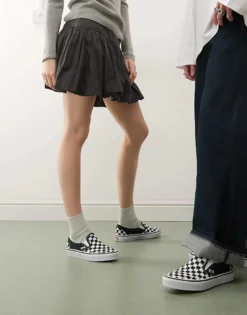 Vans Classic Slip-On Colour Theory Checkerboard Trainers In Dark Green For Unisex -Kidivita Store 208060831 1 darkgreen 1