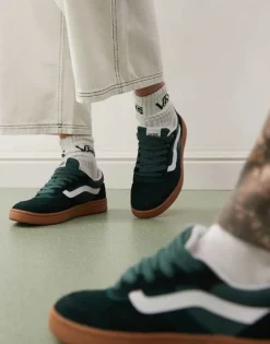 Vans Cruze 3.0 Suede Trainers In Dark Green With Gum Sole For Unisex -Kidivita Store 208060951 4