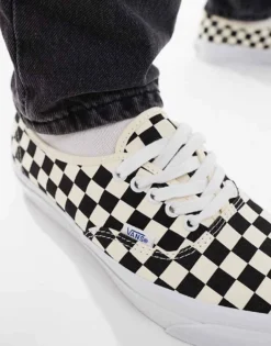 Vans Authentic Premium Reissue 44 Trainers In Black And White Checkerboard For Unisex Black/off White -Kidivita Store 208096053 3