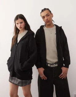 Vans Core Basic Full Zip Hoodie In Black For Unisex