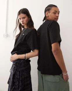 Vans Salton Left Chest Skateboard Logo Oversized Fit T-shirt In Black - BLACK For Unisex -Kidivita Store 208326105 4