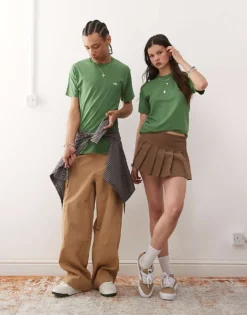 Vans Left Chest Logo Regular Fit T-shirt In Green For Unisex -Kidivita Store 208326122 4