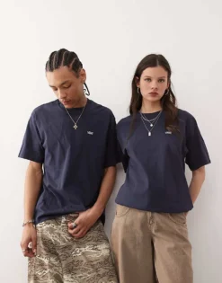 Kidivita Store 49 Vans Left Chest Logo Oversized Fit T-shirt In Dark Navy - NAVY For Unisex