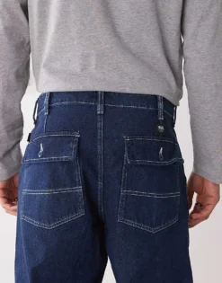 Vans Fatigue Loose Fit Tapered Denim Jeans In Dark Blue For Men -Kidivita Store 208326158 4