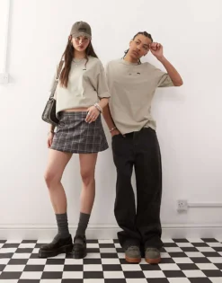 Vans Salton Left Chest Skateboard Logo Oversized Fit T-shirt In Grey - GREY For Unisex -Kidivita Store 208326190 1 grey 1