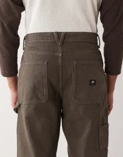 Vans Drill Chore Loose Fit Denim Carpenter Trousers In Dark Brown For Men -Kidivita Store 208326203 3