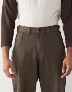 Vans Drill Chore Loose Fit Denim Carpenter Trousers In Dark Brown For Men -Kidivita Store 208326203 4