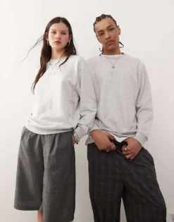 Vans Essential Relaxed Fit Sweatshirt In Light Grey For Unisex -Kidivita Store 208326241 4