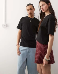 Vans Essential Oversized Fit Back Print Logo T-shirt In Black - BLACK For Unisex -Kidivita Store 208326291 1 black 1