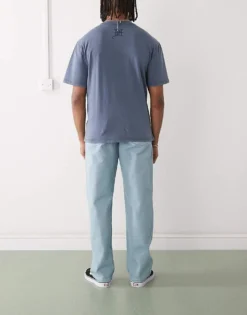 Vans Check-5 Loose Fit Denim Jeans In Light Blue For Men -Kidivita Store 208326482 3