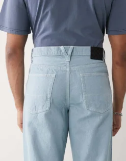 Vans Check-5 Loose Fit Denim Jeans In Light Blue For Men -Kidivita Store 208326482 5