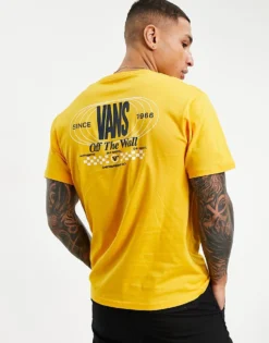 Vans Frequency Short Sleeve T-shirt In Yellow For Men