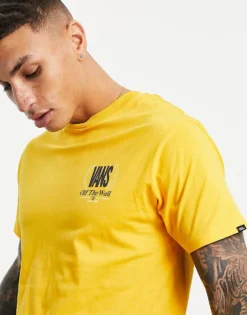 Vans Frequency Short Sleeve T-shirt In Yellow For Men -Kidivita Store 23646983 3