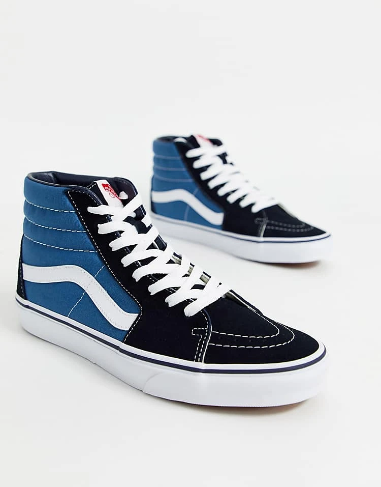 Vans SK8-Hi Trainers In Navy For Men 4 Vans SK8-Hi Trainers In Navy For Men - Image 4